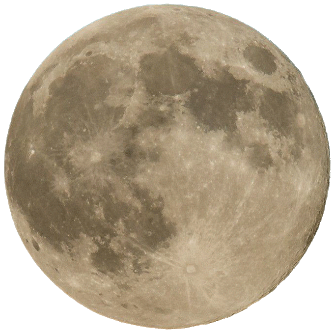 Freigestellter heller Supermond, fotografiert von NASA-Fotograf Bill Ingalls.